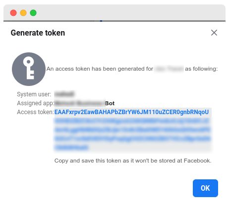 Token generado
