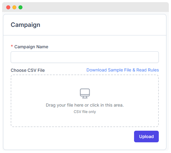 Creación de Campaña CSV