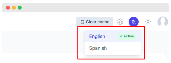 Selector de Idioma